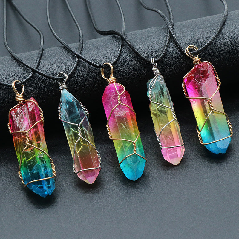 Tree of Life Crystal Pendant Necklace – Healing Stone Jewelry