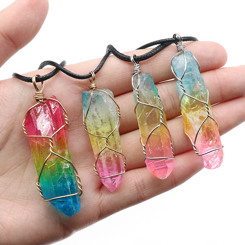 Tree of Life Crystal Pendant Necklace – Healing Stone Jewelry