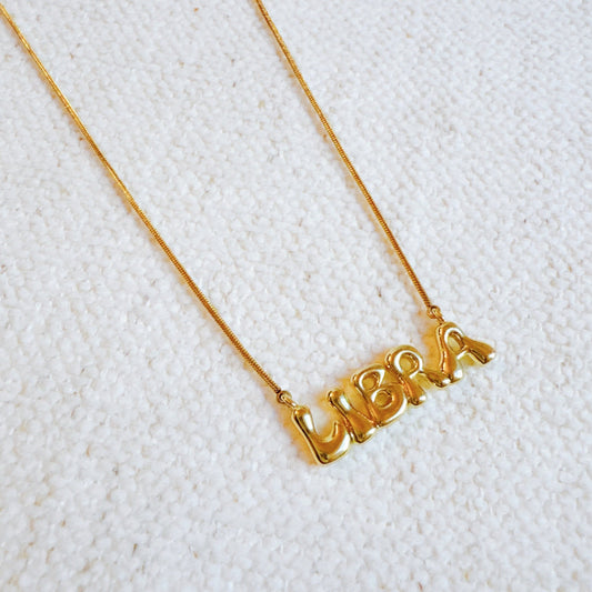 Balloon Letter Zodiac Necklace-10