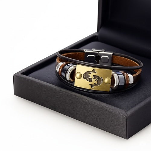 Zodiac bracelet leather