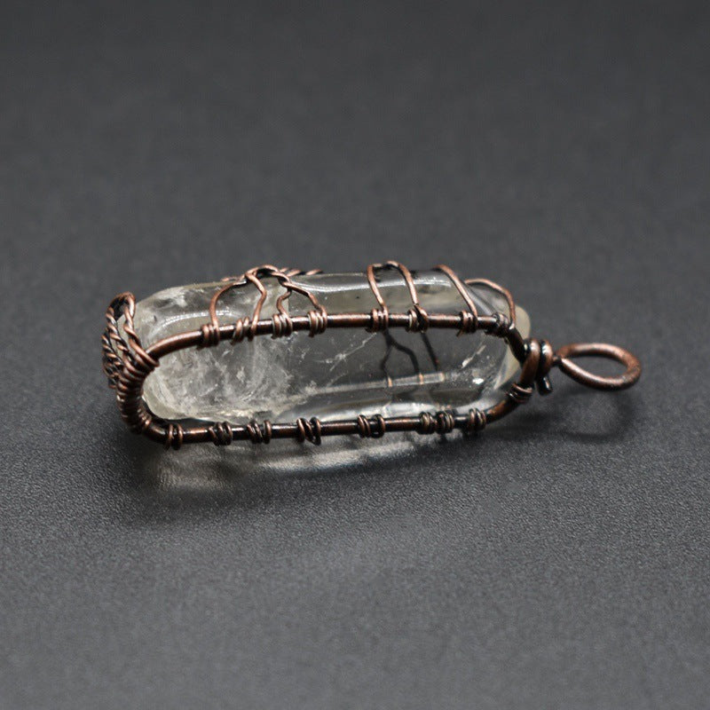 Tree of Life Crystal Pendant Necklace – Healing Stone Jewelry