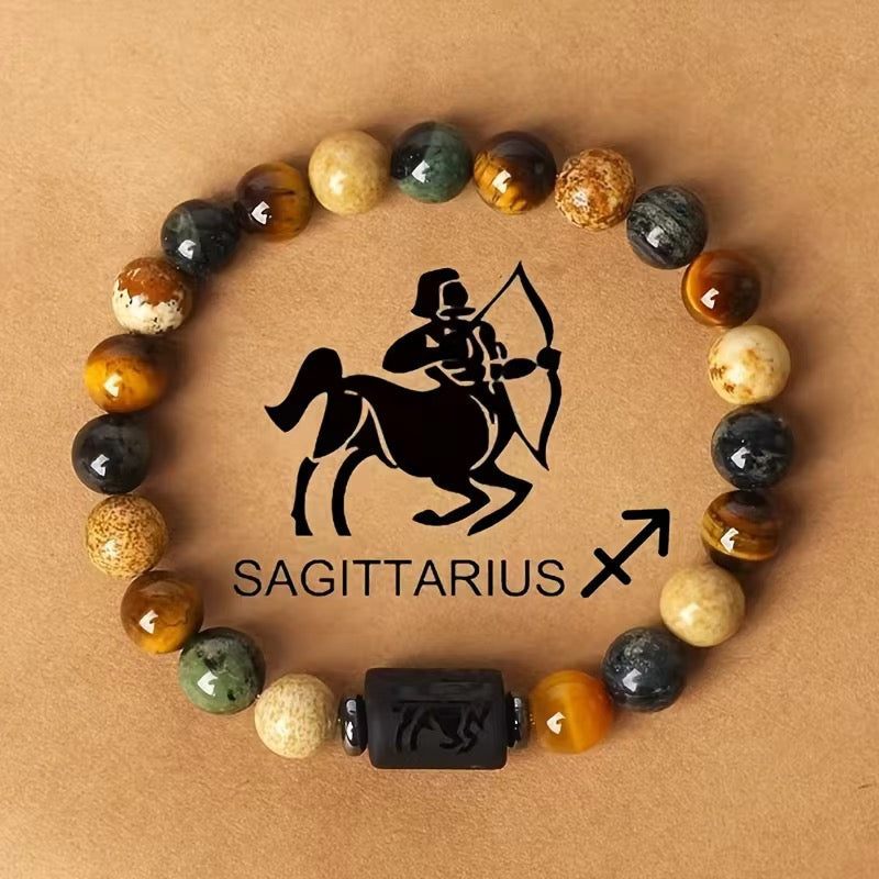 Natural beaded Zodiac Bracelet-8