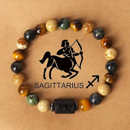 Natural beaded Zodiac Bracelet-8
