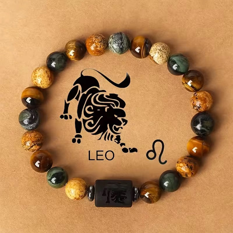 Natural beaded Zodiac Bracelet-9