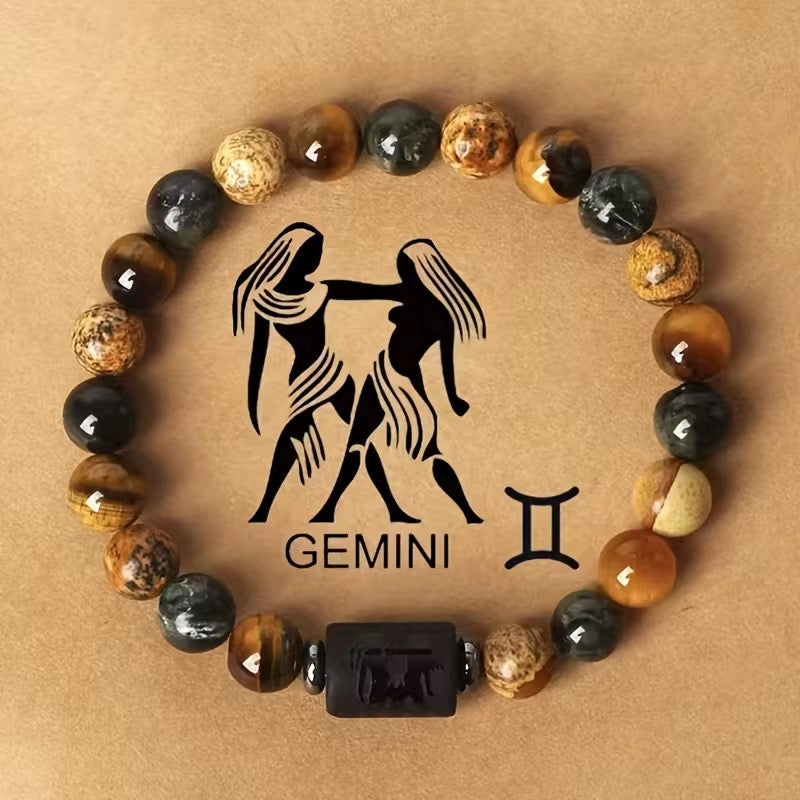 Natural beaded Zodiac Bracelet-11