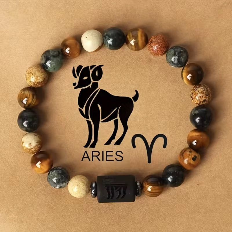 Natural beaded Zodiac Bracelet-2