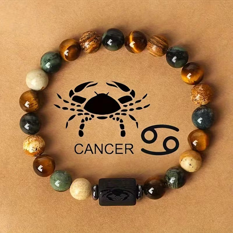 Natural beaded Zodiac Bracelet-6