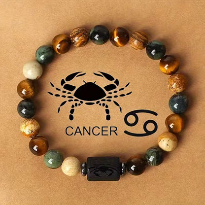 Natural beaded Zodiac Bracelet-6