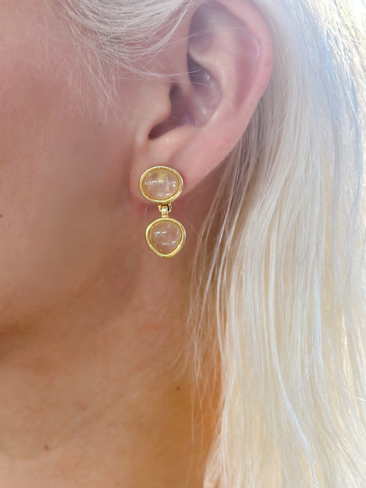 Citrine Semi Precious Stone Earrings-0