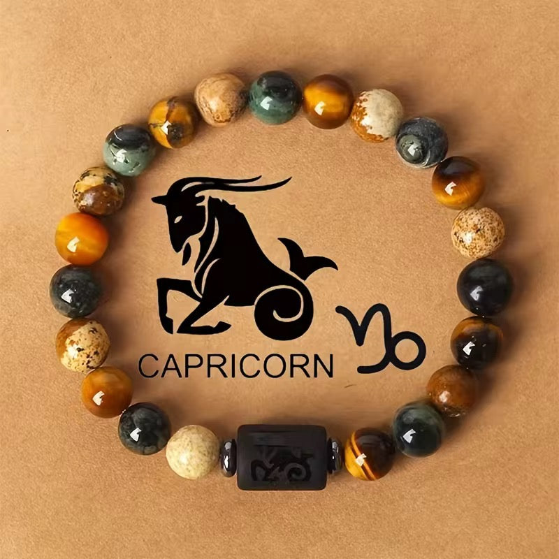 Natural beaded Zodiac Bracelet-5