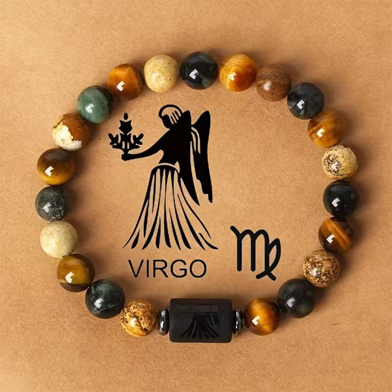 Natural beaded Zodiac Bracelet-10