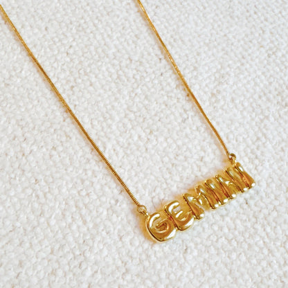 Balloon Letter Zodiac Necklace-8