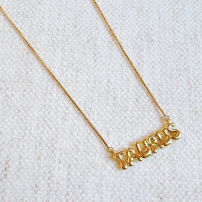 Balloon Letter Zodiac Necklace-14