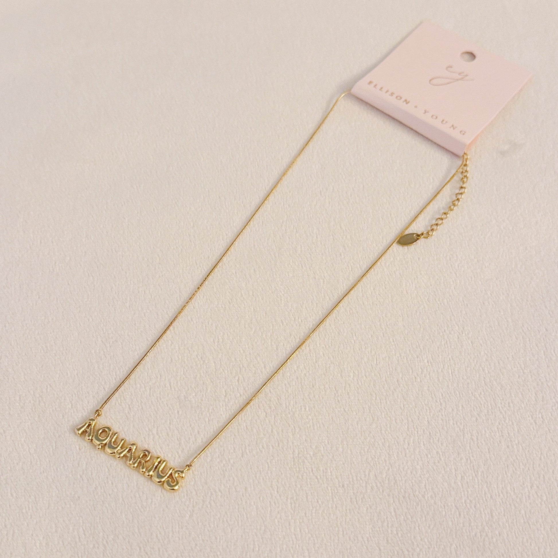 Balloon Letter Zodiac Necklace-3