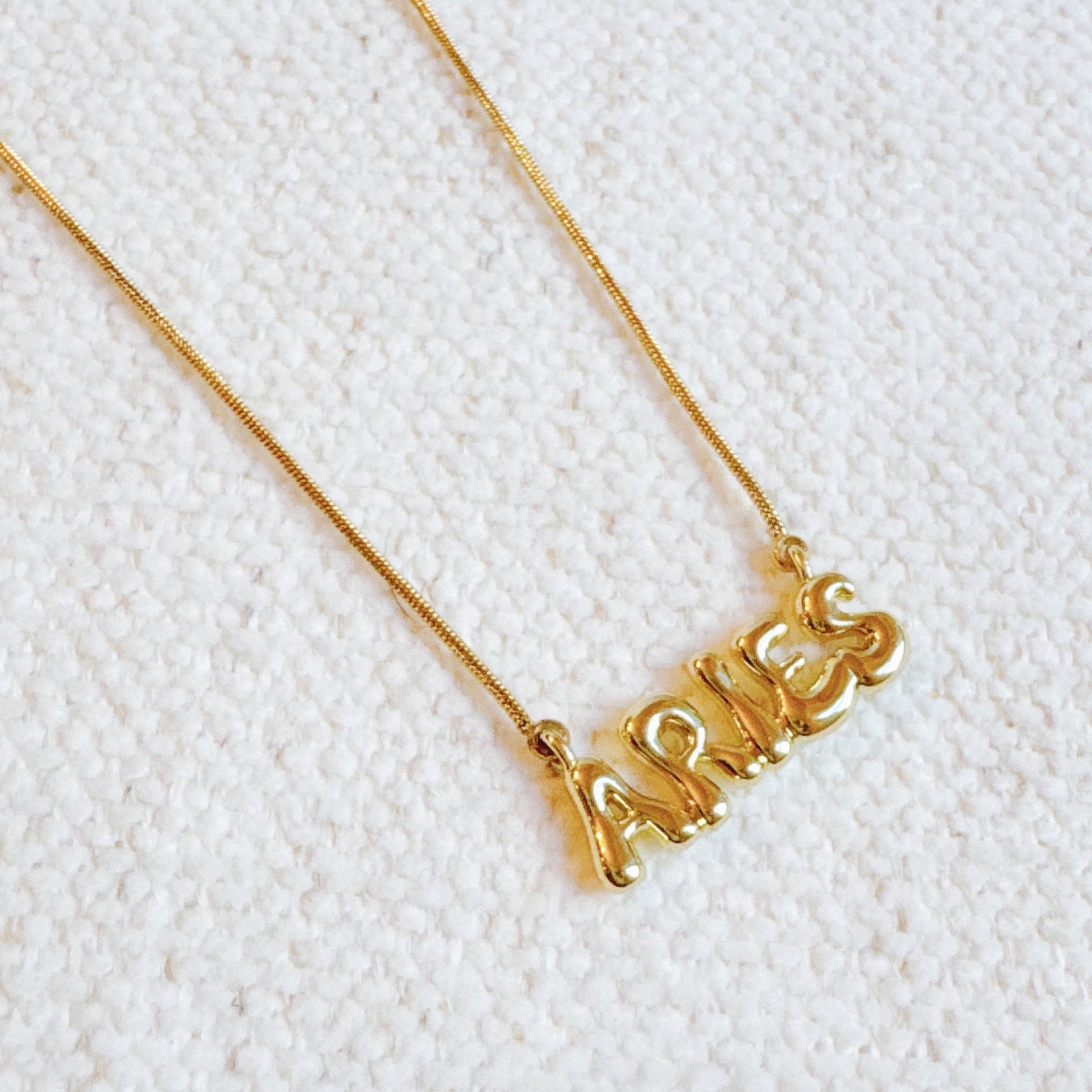 Balloon Letter Zodiac Necklace-4