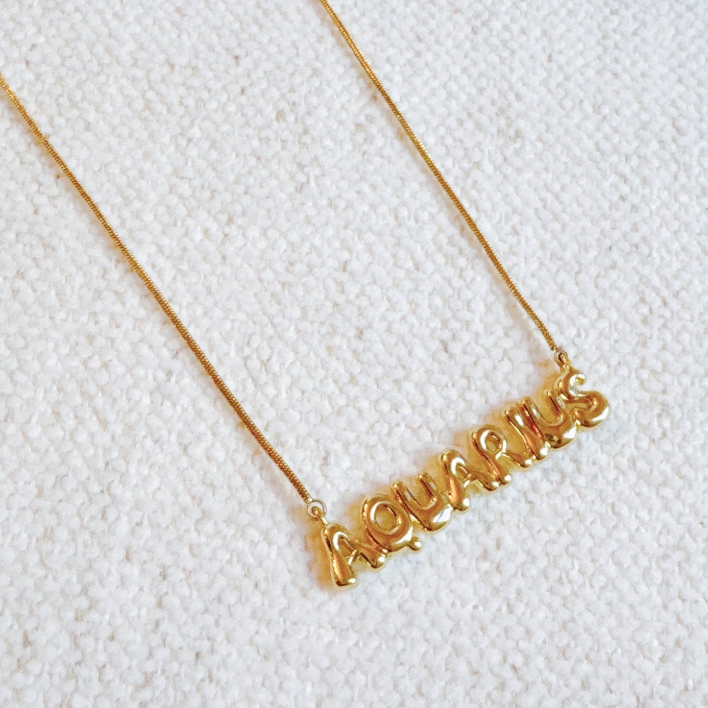 Balloon Letter Zodiac Necklace-5