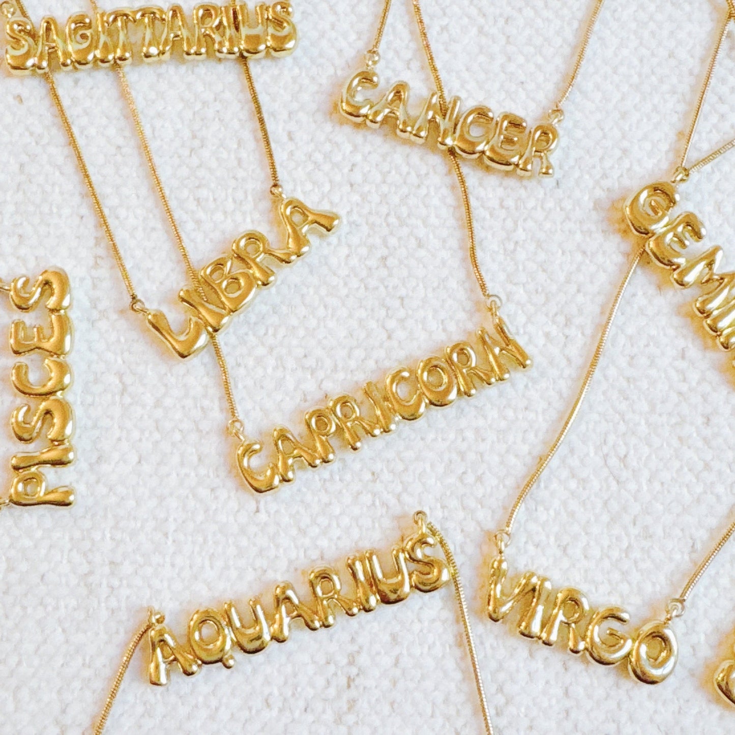 Balloon Letter Zodiac Necklace-0