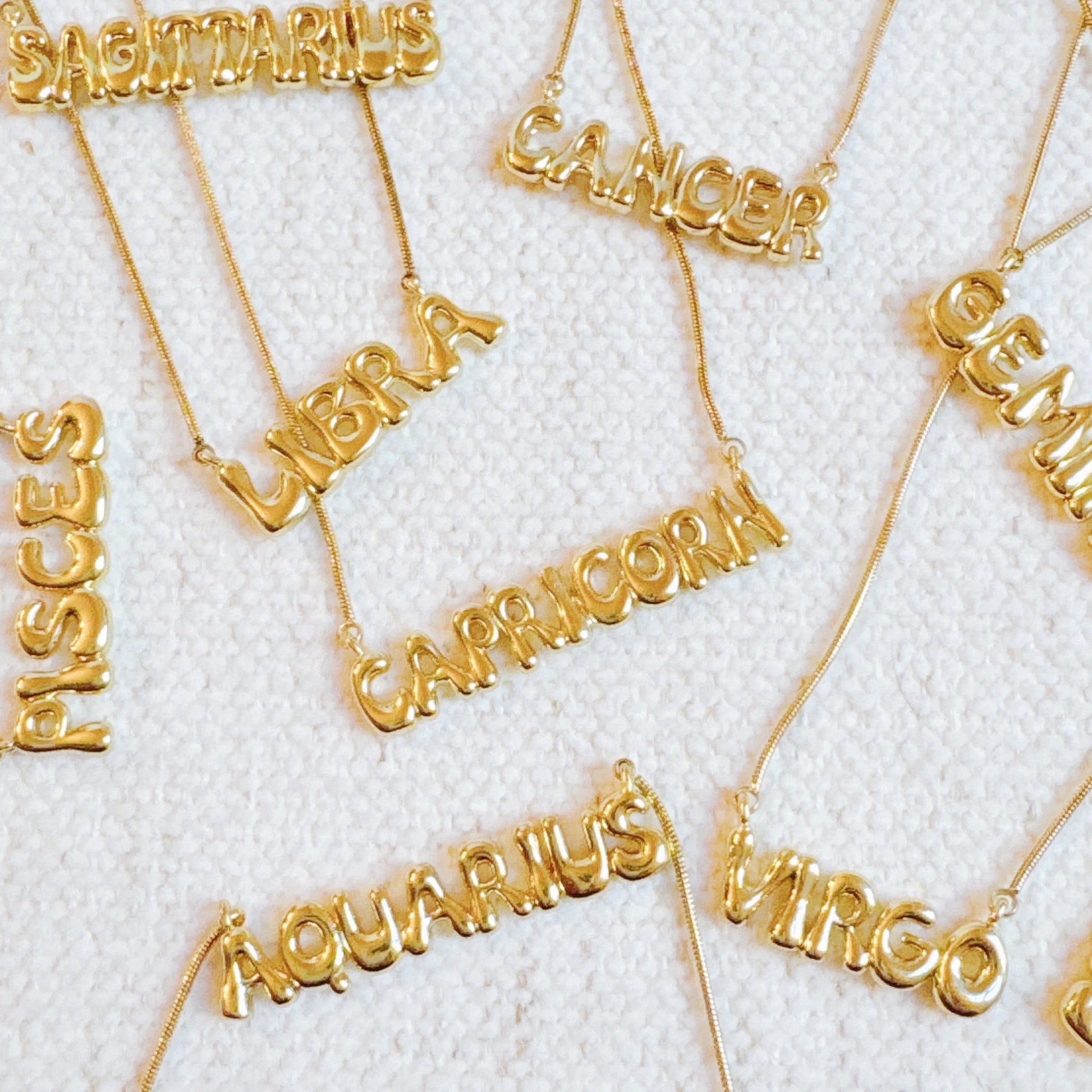 Balloon Letter Zodiac Necklace-0