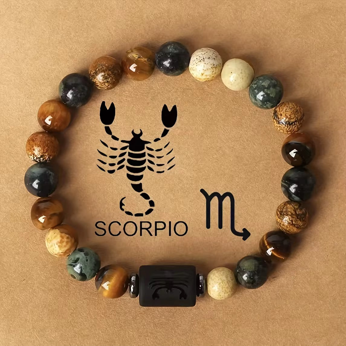 Natural beaded Zodiac Bracelet-7