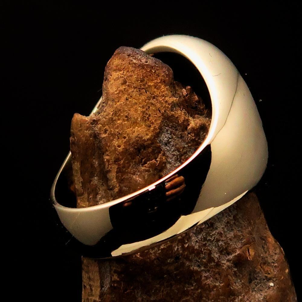Excellent crafted Men's Aquarius Ring Black Zodiac - Solid Brass-3