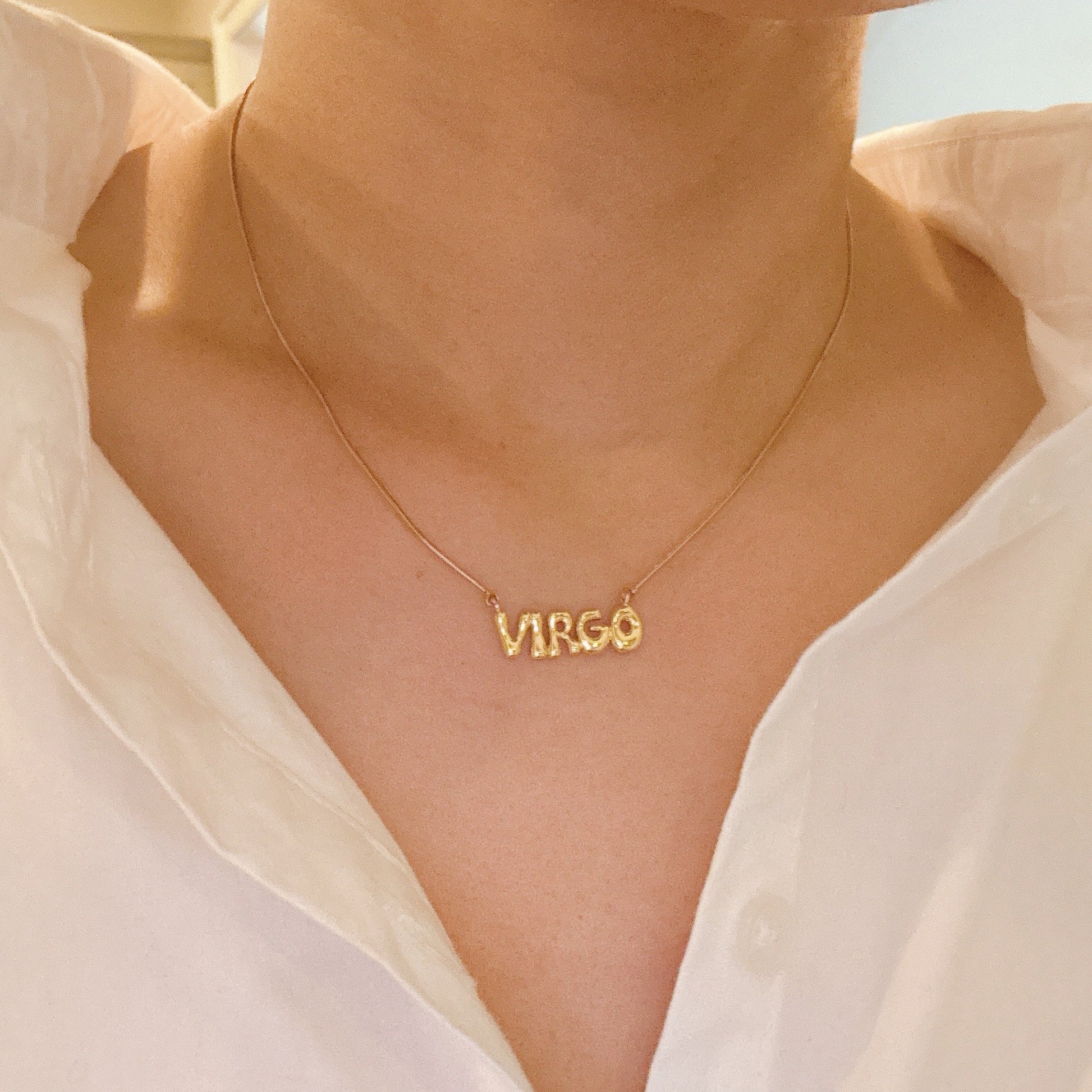 Balloon Letter Zodiac Necklace-2