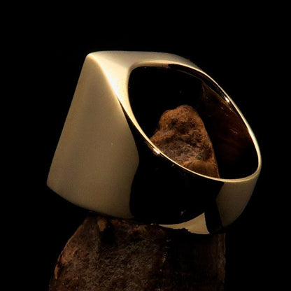 Brass Men's Zodiac Ring Capricorn in Black-4