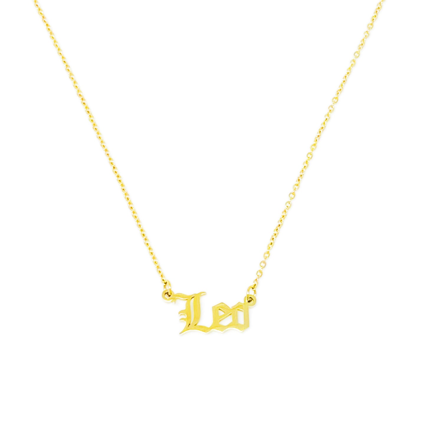 Old English Zodiac Necklace-12