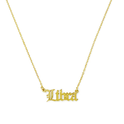 Old English Zodiac Necklace-13