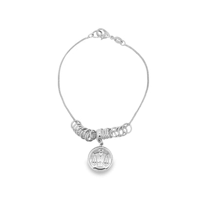 Astrology Zodiac Signs Medallion Charm Bracelet (I163)-1