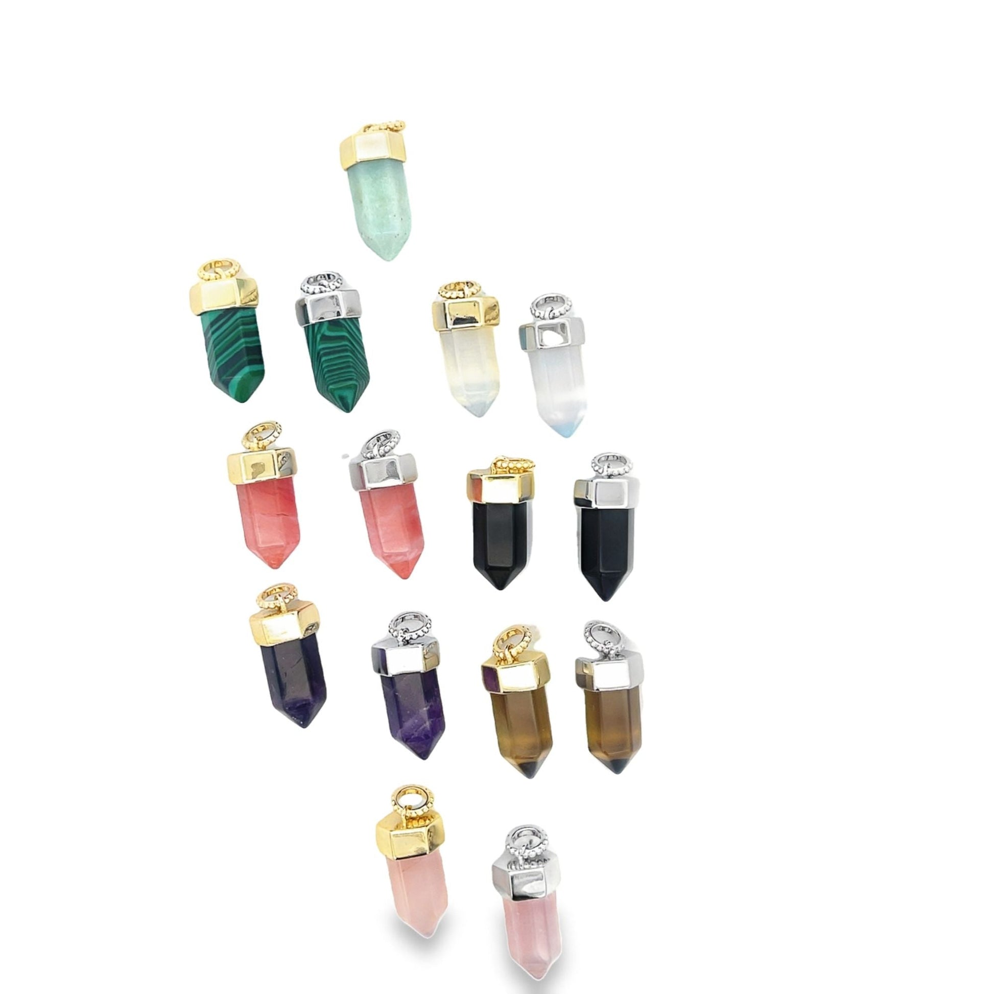 Gemstone Point Pendants (A317)-0