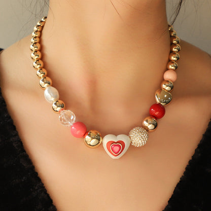 Elegant Heart & Pearl Bracelet Set – Original Fashion Jewelry for Women