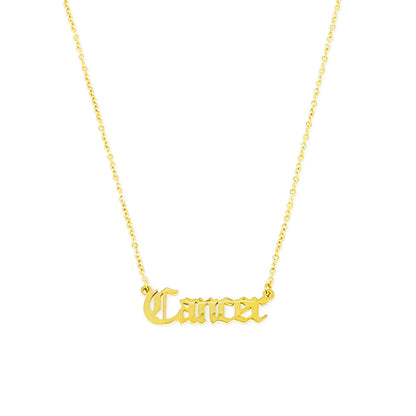 Old English Zodiac Necklace-11