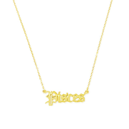 Old English Zodiac Necklace-7